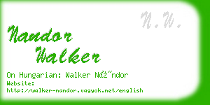 nandor walker business card